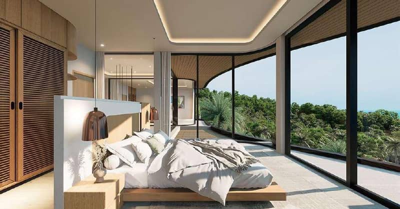 Modern villas with sea and jungle views in Bangpor, Koh Samui, Thailand — photo 6