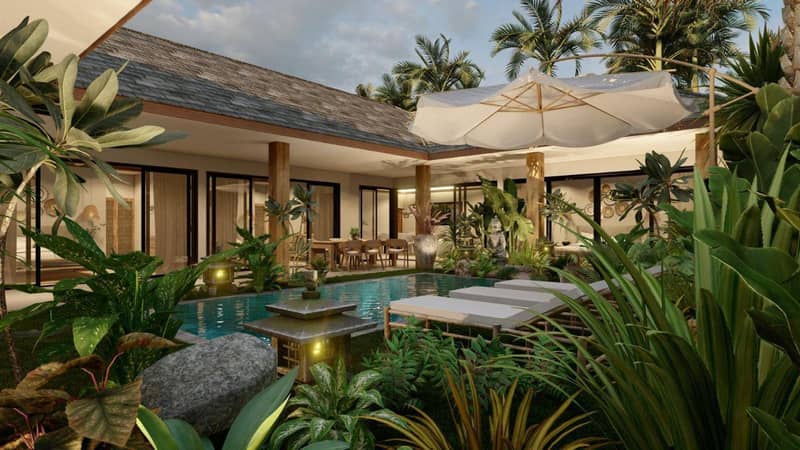 New complex of villas with swimming pool close to Lamai Beach, Samui, Thailand — photo 21