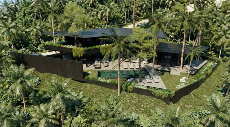 Luxury townhouses surrounded by tropical greenery, Bophut, Koh Samui, Thailand — photo 6