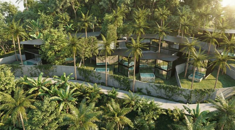 Luxury townhouses surrounded by tropical greenery, Bophut, Koh Samui, Thailand — photo 3