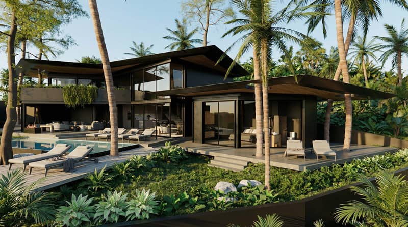 Luxury townhouses surrounded by tropical greenery, Bophut, Koh Samui, Thailand — photo 7