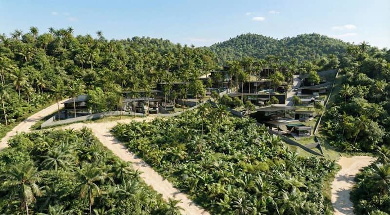 Luxury townhouses surrounded by tropical greenery, Bophut, Koh Samui, Thailand — photo 5