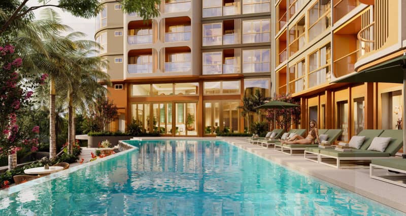 Modern apartments with a swimming pool and gym close to the sea in Naithon, Phuket, Thailand — photo 4
