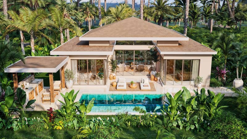 New villas with access to hotel amenities, 200 m from Maenam Beach, Samui, Thailand — photo 2