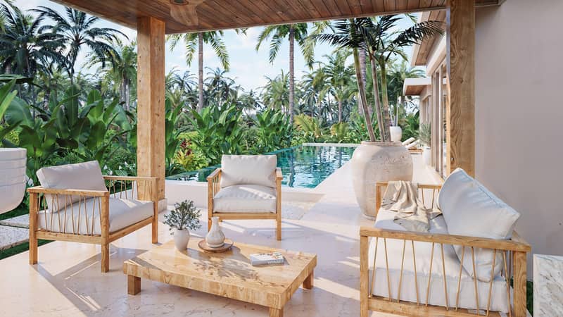 New villas with access to hotel amenities, 200 m from Maenam Beach, Samui, Thailand — photo 31
