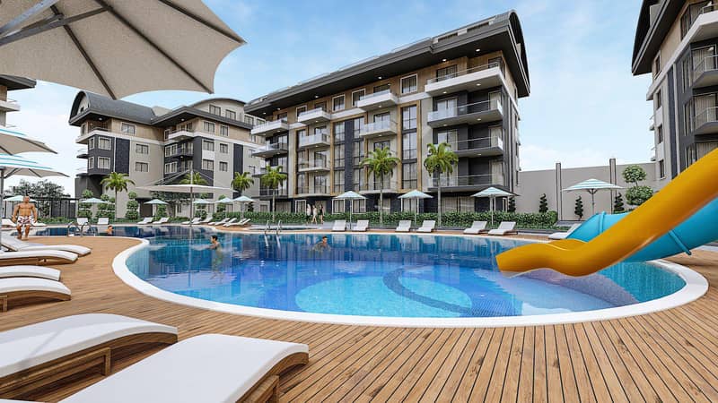 Luxury residence with swimming pools and a parking close to the beach and the center of Alanya, Oba, Turkey — photo 12