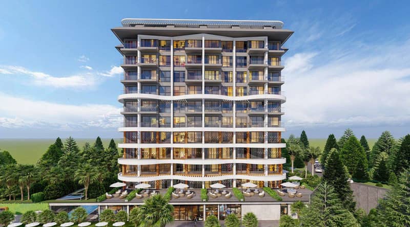 New residence with swimming pools, security and a tennis court close to the sea, Demirtaş, Turkey — photo 21