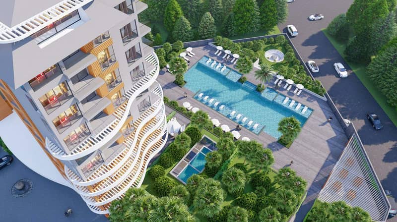 New residence with swimming pools, security and a tennis court close to the sea, Demirtaş, Turkey — photo 17