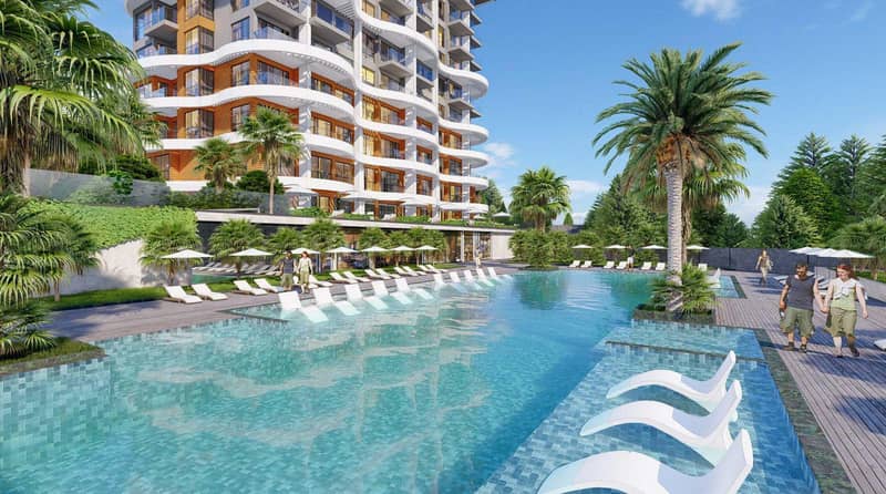 New residence with swimming pools, security and a tennis court close to the sea, Demirtaş, Turkey — photo 14