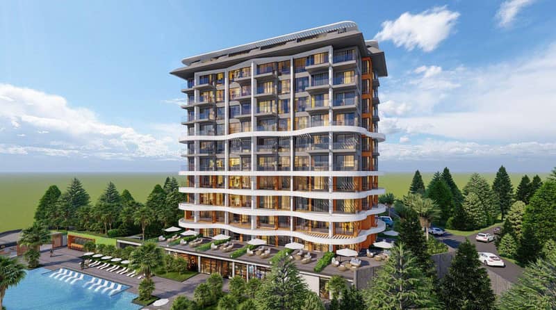 New residence with swimming pools, security and a tennis court close to the sea, Demirtaş, Turkey — photo 2