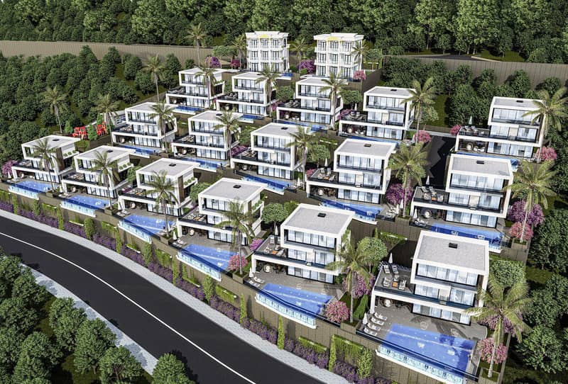 Новый комплекс вилл с бассейнами и террасами, Аланья, Турция — фото 22