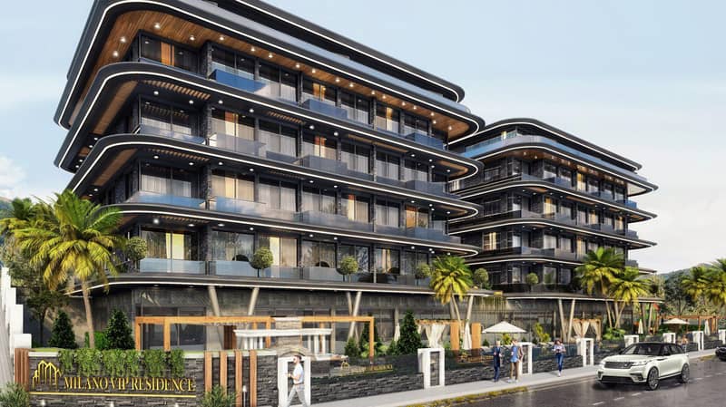 Luxury residence with swimming pools and a view of the sea in a prestigious area, Alanya, Turkey — photo 2
