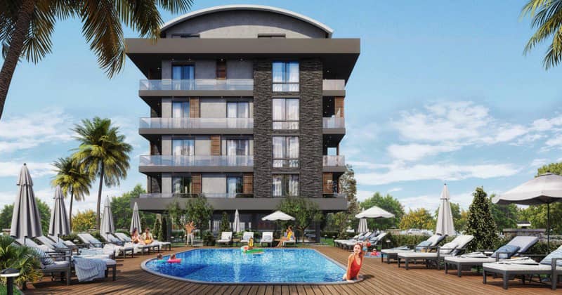 New residence with a swimming pool and a fitness room close to the sea, Oba, Turkey — photo 2