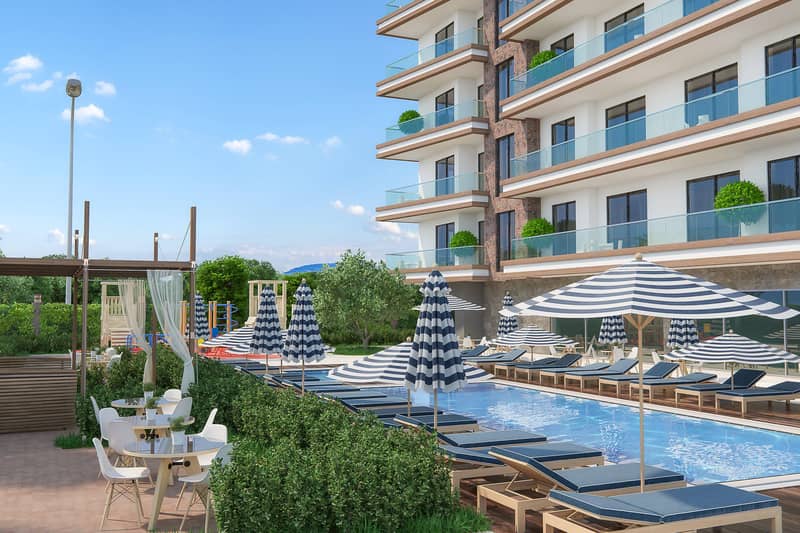 Residential complex with swimming pool, gym and barbecue area, 300 meters to the sea, Mahmutlar, Turkey — photo 3