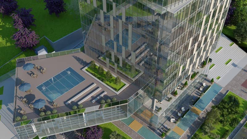 High-rise residence with a swimming pool and a sports center near the coast, Istanbul, Turkey — photo 7