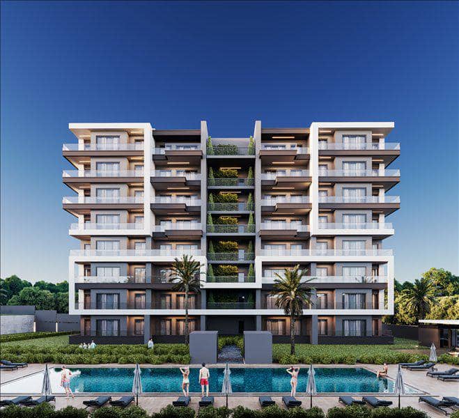 New residence with a swimming pool and terraces, Aksu, Turkey — photo 2