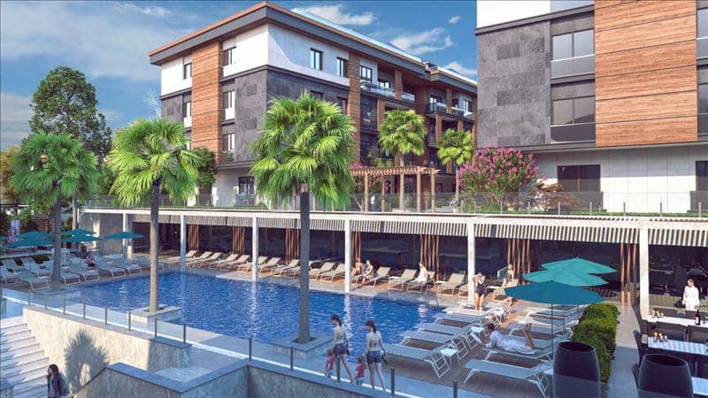 High-quality residence with swimming pools and green areas in a quiet area, 500 meters from the beach, Istanbul, Turkey — photo 3