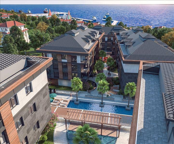 High-quality residence with swimming pools and green areas in a quiet area, 500 meters from the beach, Istanbul, Turkey — photo 9