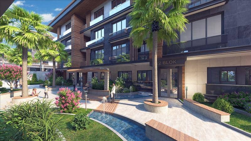 High-quality residence with swimming pools and green areas in a quiet area, 500 meters from the beach, Istanbul, Turkey — photo 6