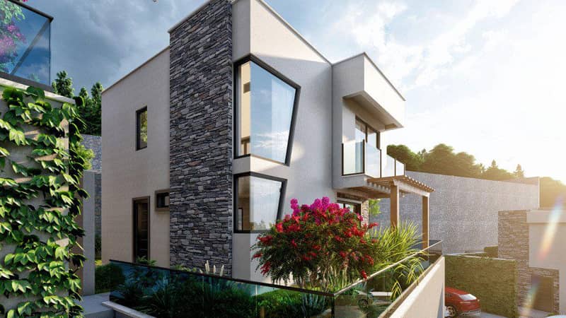 Villas with private pools and parking spaces, in the tranquil and picturesque town of Gulluk, Milas, Turkey — photo 4