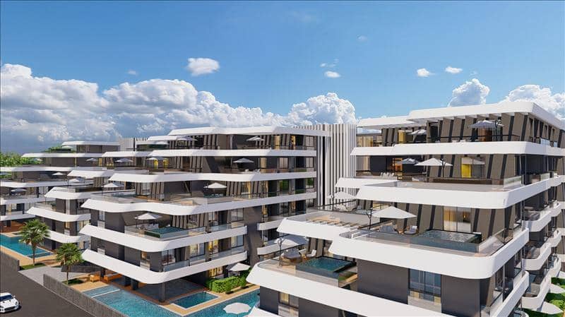 New residence with a swimming pool, a spa center and a private beach close to the airport, Alanya, Turkey — photo 13