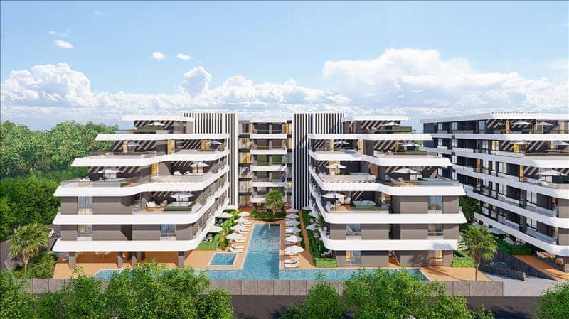 New residence with a swimming pool, a spa center and a private beach close to the airport, Alanya, Turkey — photo 14