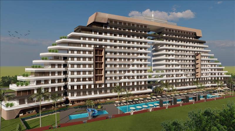 Residence with swimming pools, sports grounds and a private beach close to the airport, Alanya, Turkey — photo 2