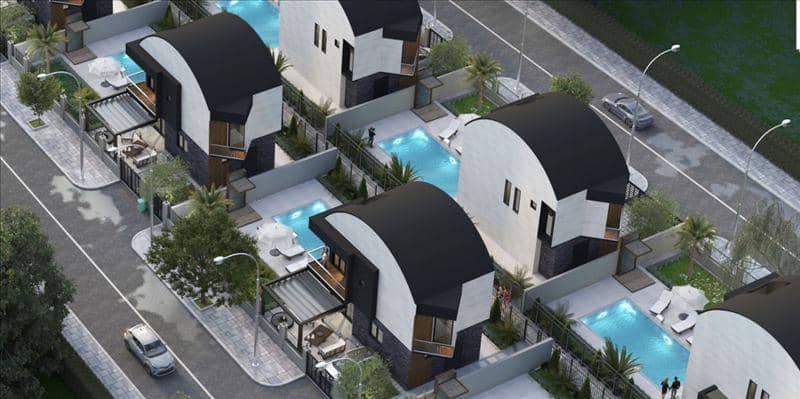 Complex of villas with swimming pools close to the sea, Belek, Antalya, Turkey — photo 18