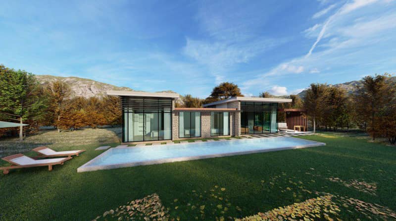 Complex of villas with swimming pools and green areas, Yalikavak, Turkey — photo 2