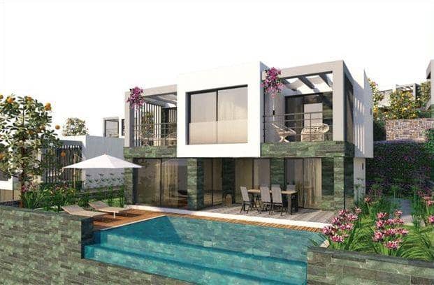 Modern residential complex with a swimming pool near the beach, Bodrum, Turkey — photo 4