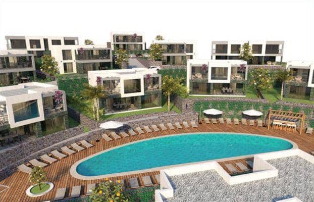 Modern residential complex with a swimming pool near the beach, Bodrum, Turkey — photo 2