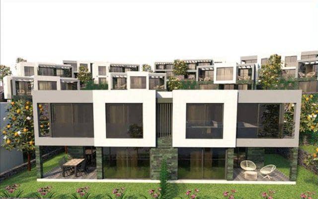 Modern residential complex with a swimming pool near the beach, Bodrum, Turkey — photo 8