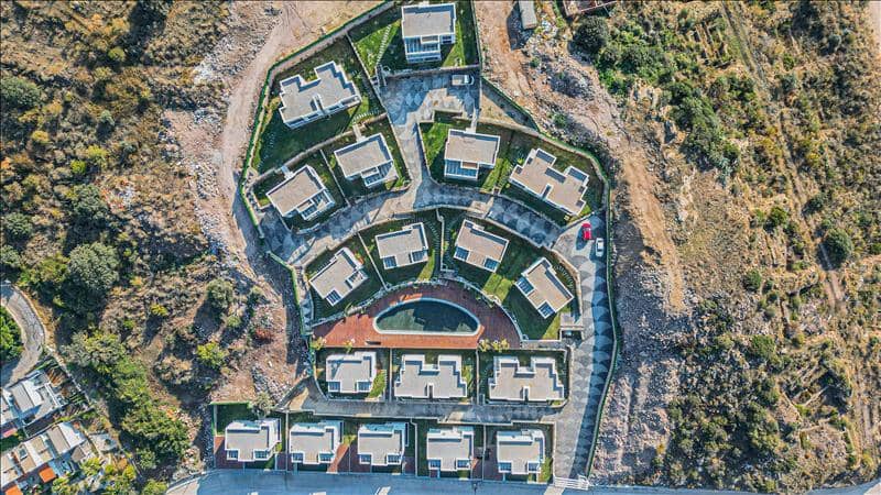 Modern residential complex with a swimming pool near the beach, Bodrum, Turkey — photo 30