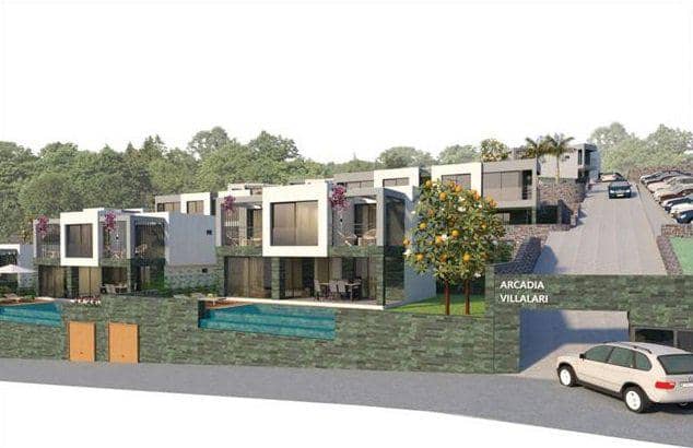 Modern residential complex with a swimming pool near the beach, Bodrum, Turkey — photo 9