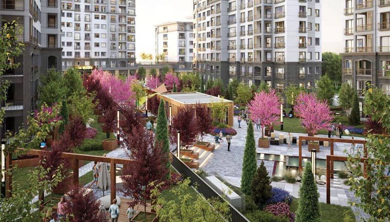 New residence with a swimming pool and greena reas near metro stations and highways, Istanbul, Turkey — photo 15