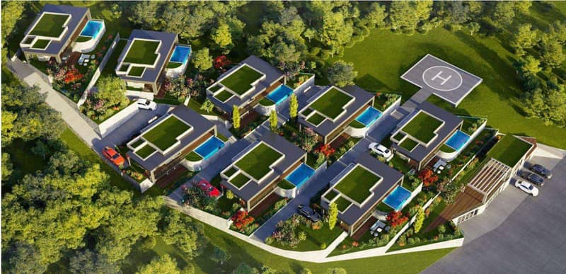 Новый жилой комплекс вилл с панорамным видом на море в престижном районе Бодрума, Турция — фото 13