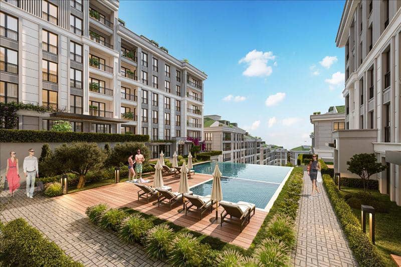 Residential complex with a swimming pool and around-the-clock security close to the beach, Istanbul, Turkey — photo 7