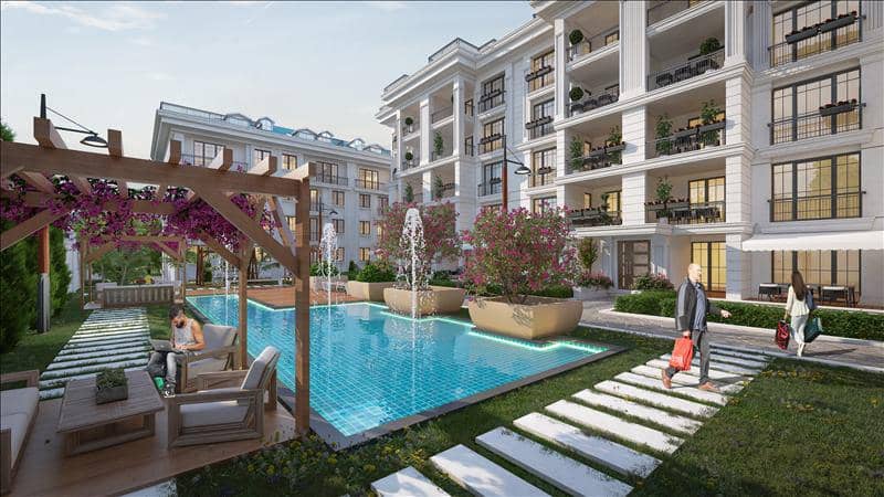 Residential complex with a swimming pool and around-the-clock security close to the beach, Istanbul, Turkey — photo 2