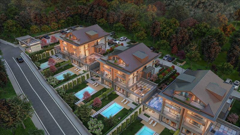 Новый комплекс вилл с бассейнами и садами, Стамбул, Турция — фото 34