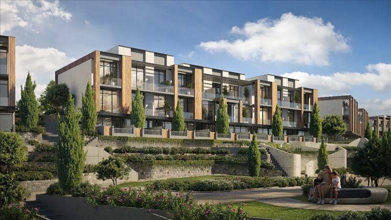New complex of elite townhouses with swimming pools, gardens and a meeting room, Istanbul, Turkey — photo 2