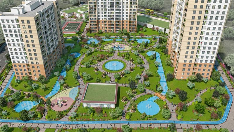 New residence with a swimming pool, green areas and a tennis court, Istanbul, Turkey — photo 10