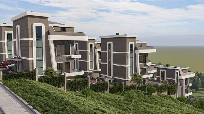 New boutique villa complex with swimming pools, sauna, sea and mountain views in Kargicak, Alanya, Türkiye — photo 6