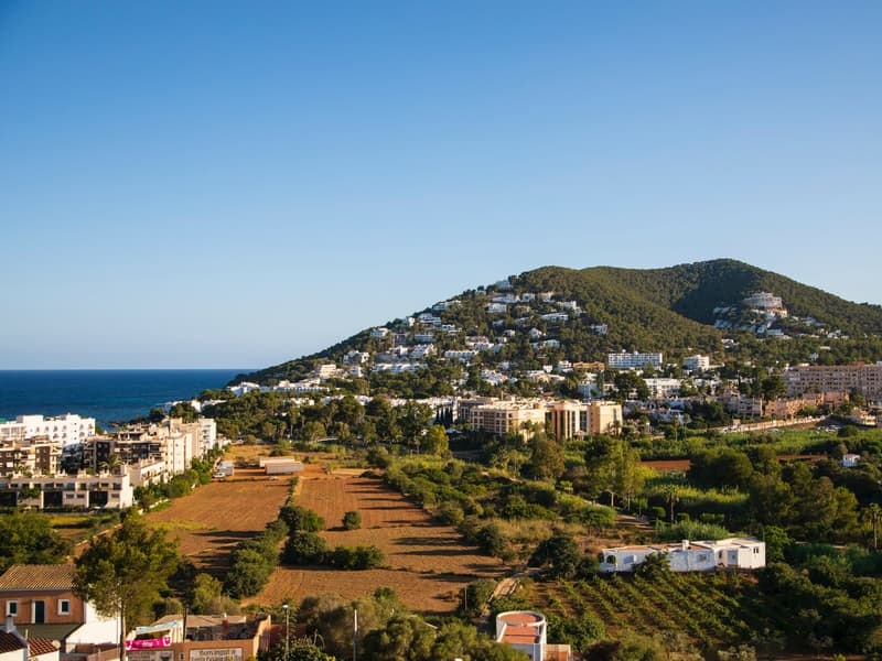 aerial view of Ibiza, Spain