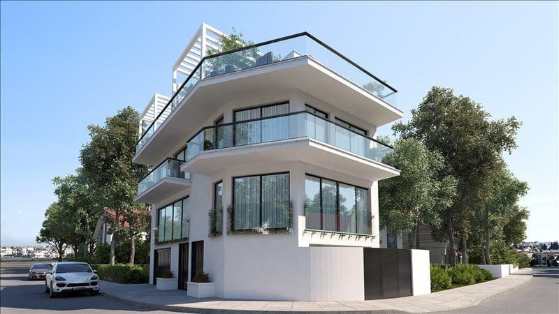 Complex of townhouses with roof-top terraces at 50 meters from the beach, Larnaca, Cyprus — photo 1
