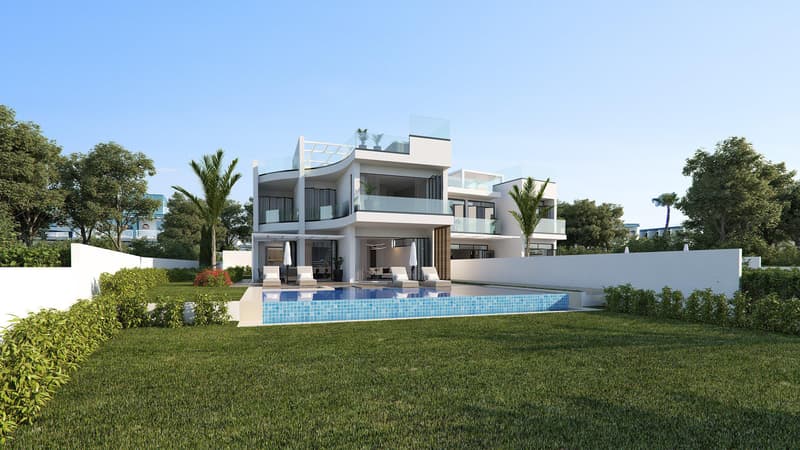 Complex of villas with swimming pools and roof-top gardens, 40 meters from the beach, Ayia Napa, Cyprus — photo 1