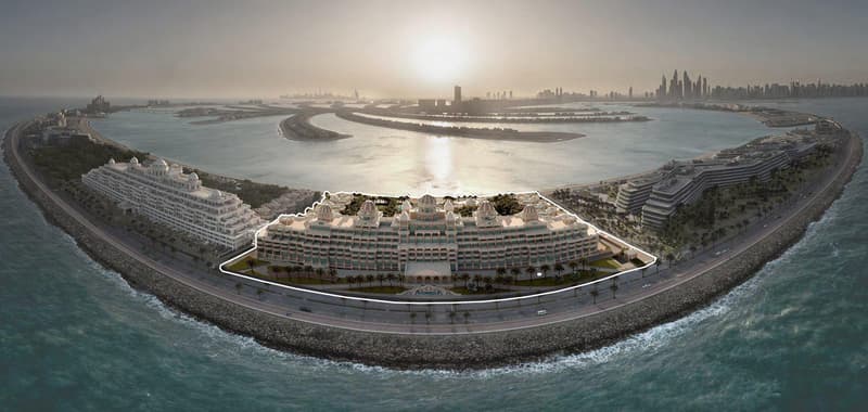 Новая элитная резиденция Raffles penthouses с полем для мини-гольфа и пляжным клубом, Palm Jumeirah, Дубай, ОАЭ — фото 1