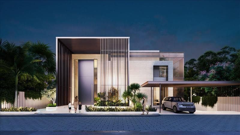 Новый комплекс вилл с бассейном и спа-зоной Utopia, Damac Hills, Дубай, ОАЭ — фото 1