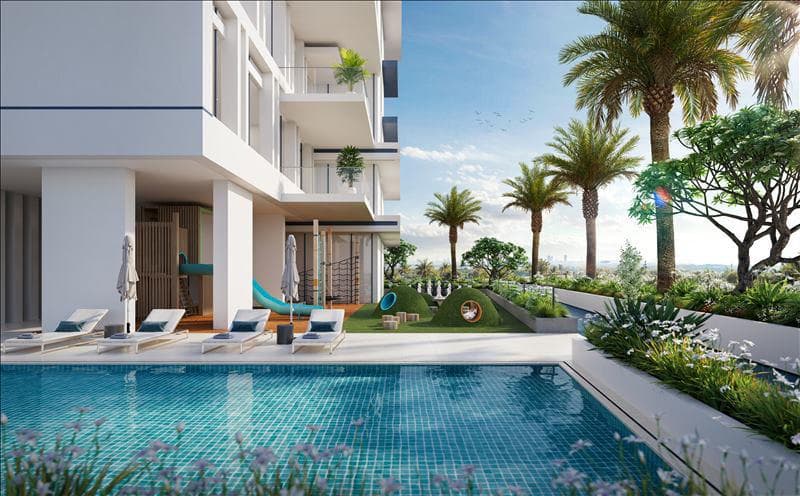 Новый комплекс меблированных апартаментов Fairway Residences с бассейнами и видами на поле для гольфа, Dubai Sports City, Дубай, ОАЭ — фото 1