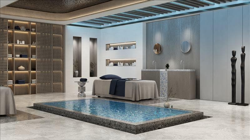 Apartments with private pools in the new Ibiza complex, the Dubailand area, Dubai — photo 1