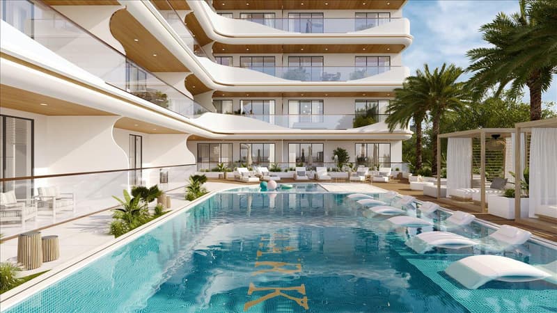 Новый проект Aark Terraces с бассейном и подземной парковкой, Dubai Land Residential Complex, Дубай, ОАЭ — фото 1